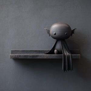 3D Printed Vampire Bat Wall Shelf
