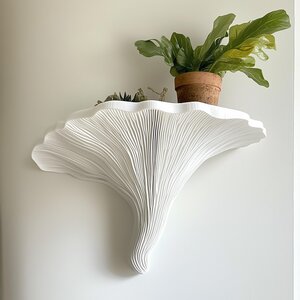 3D Printed Turkey Tail Wall Shelf | Woodland Display Ledge
