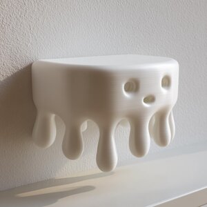 3D Printed Dripping Blob Wall Shelf