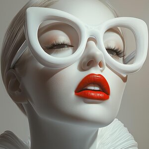 3D Printed Cat Eye Glasses | Oversized Costume Frames