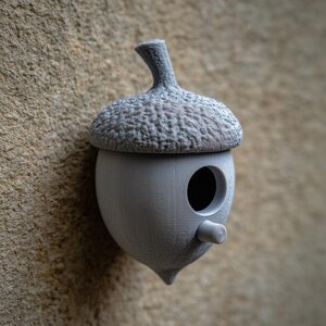 3D Printed Acorn Hidden Storage Birdhouse