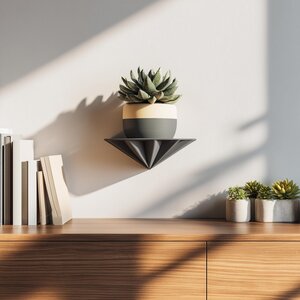 3D Printed Pyramid Wall Shelf