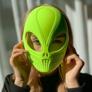 3D Printed Futuristic Alien Costume Mask