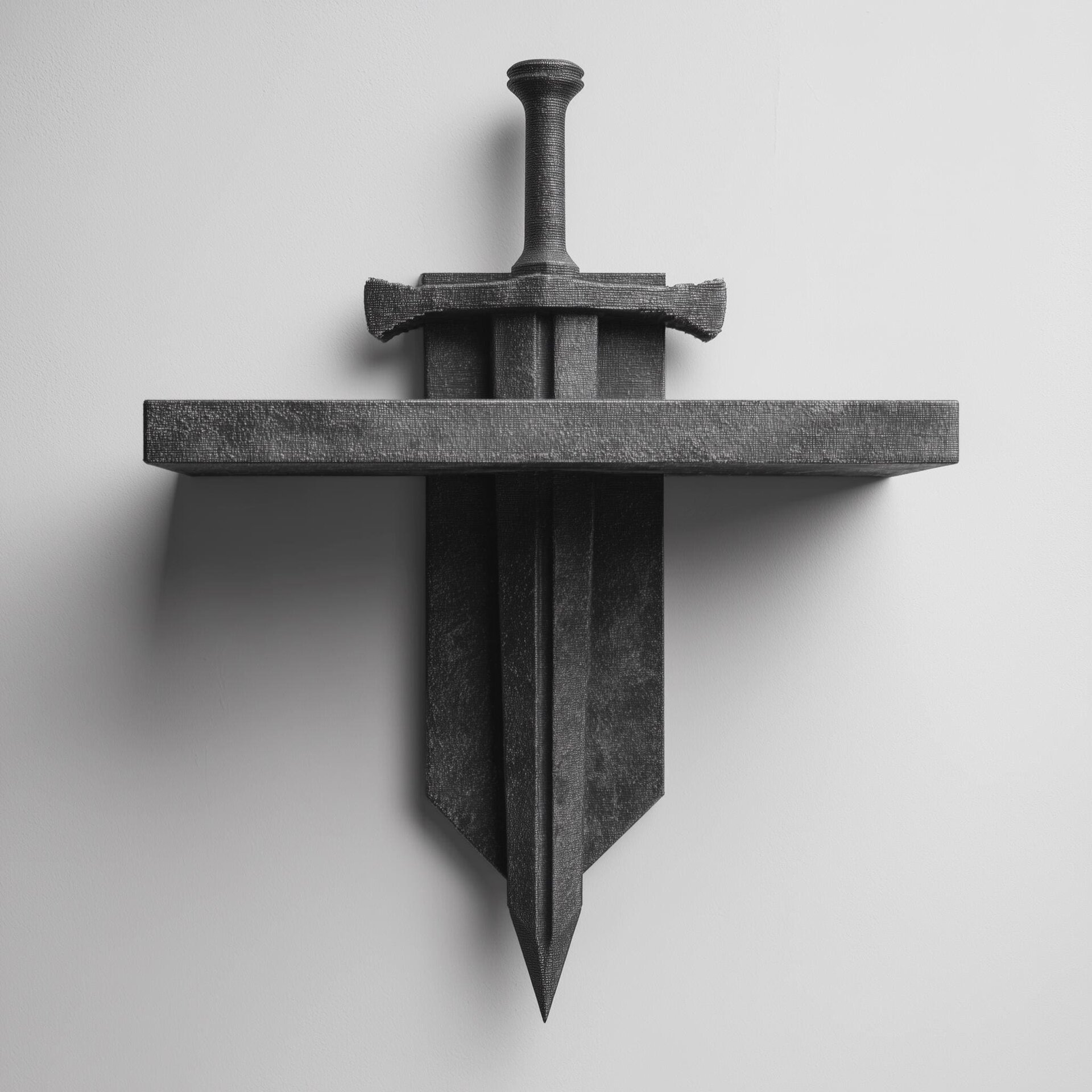 3D Printed Removable Sword Wall Shelf