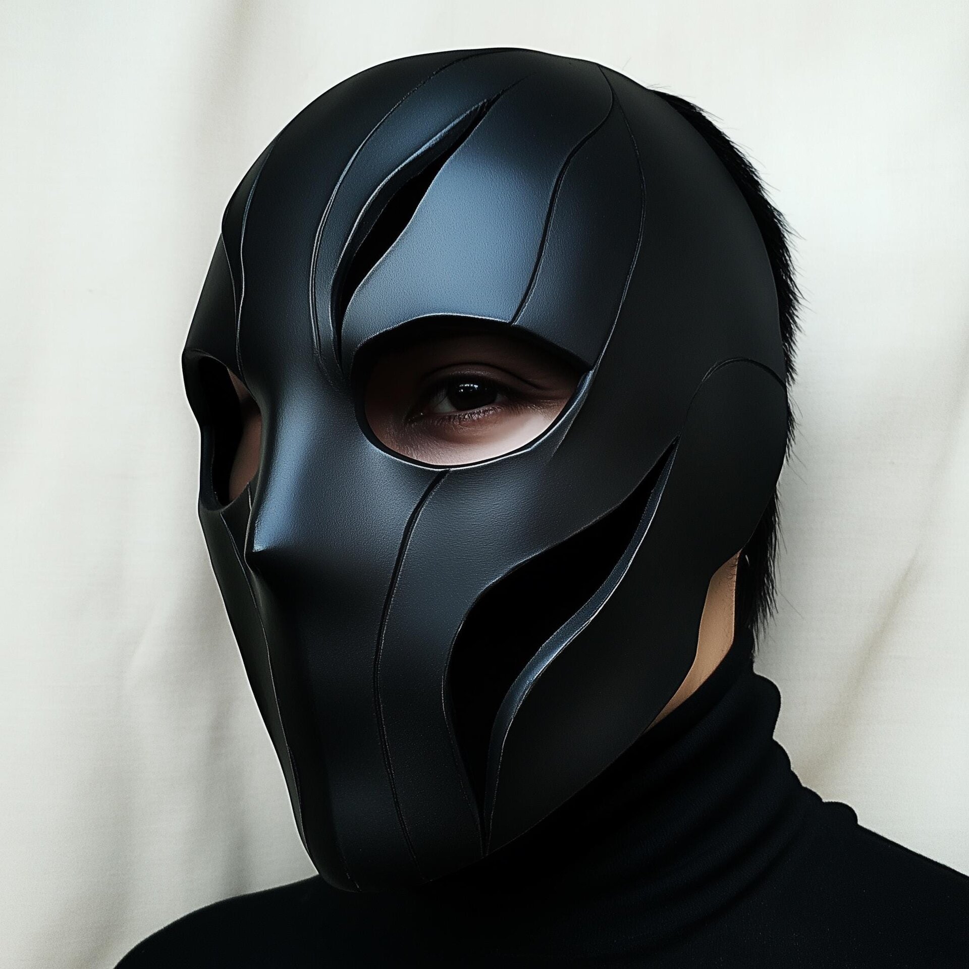 3D Printed Black Tactical Full Face Mask