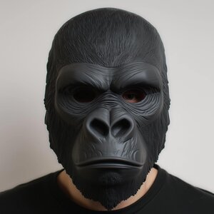 3D Printed Gorilla Mask | Animal Costume Accessory