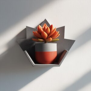 3D Printed Maple Leaf Wall Shelf