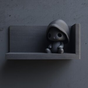 3D Printed Grim Hood Buddy Wall Shelf