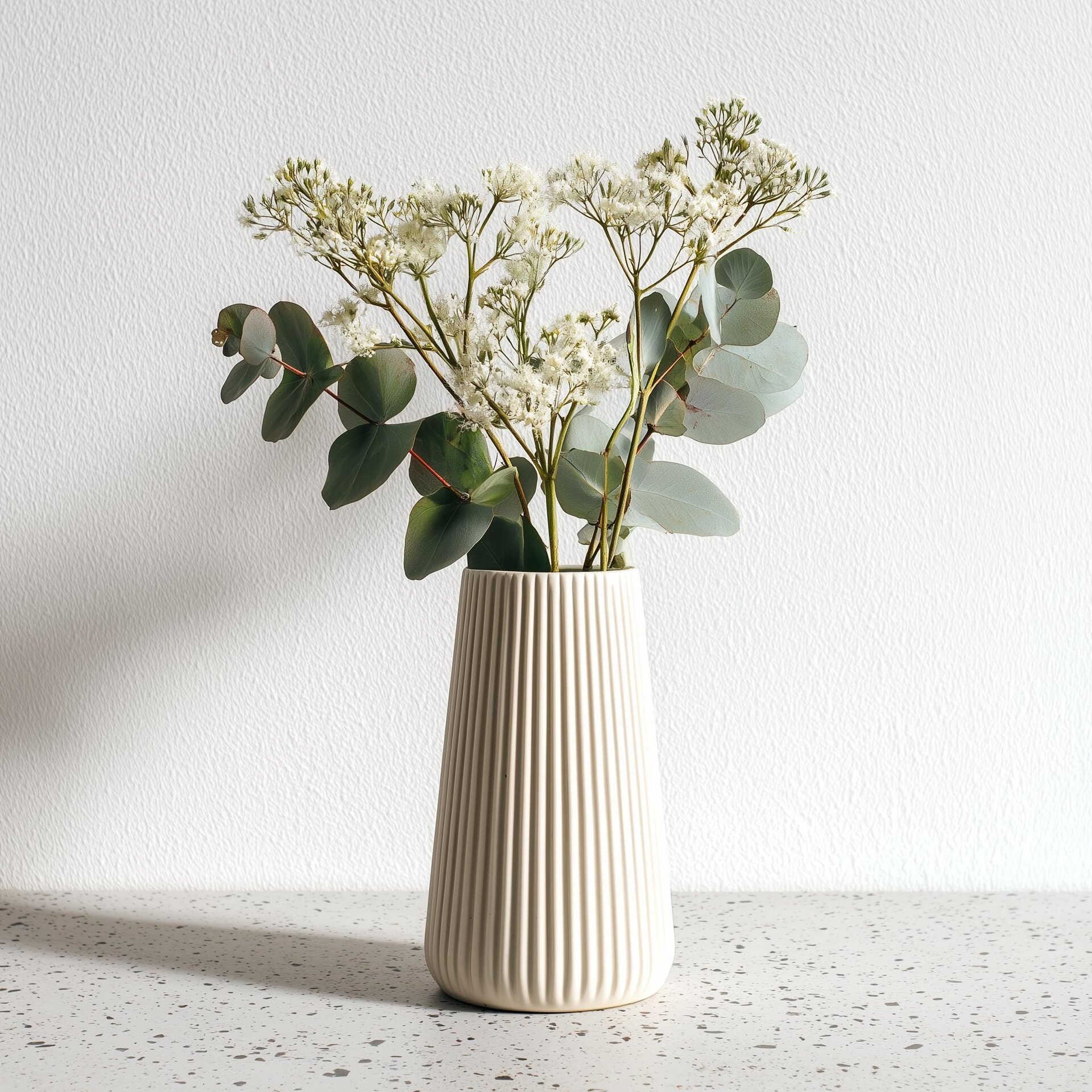 3D Printed Origami Vase | Ribbed Geometric Decor