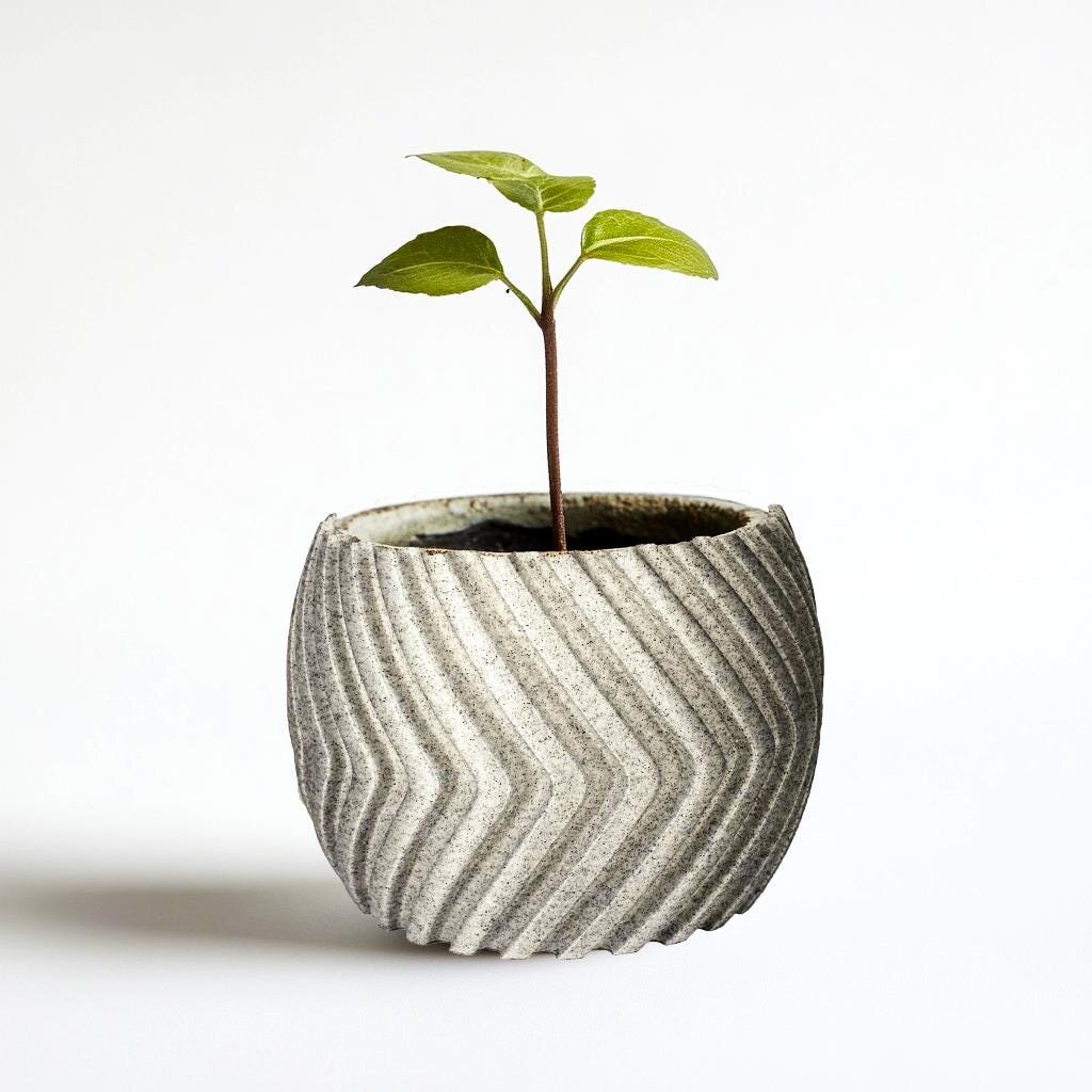 3D Printed Zig Zag Planter Cover