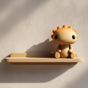 3D Printed Sun Critter Wall Shelf