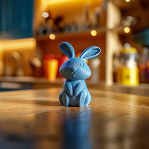 Seated Bunny Memorial Urn | 3D Printed Keepsake