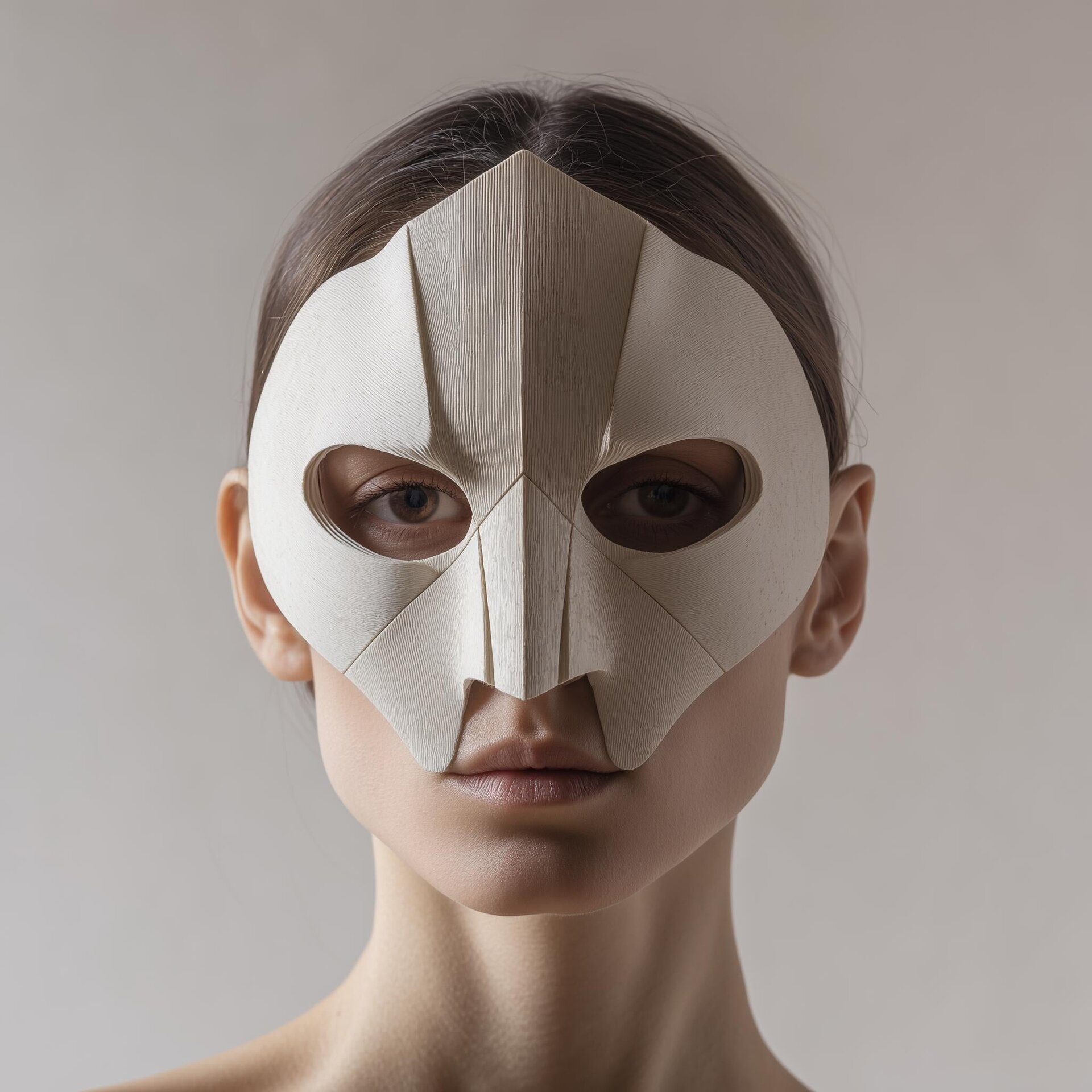 3D Printed Geometric Half Mask | Angular Cosplay Facepiece