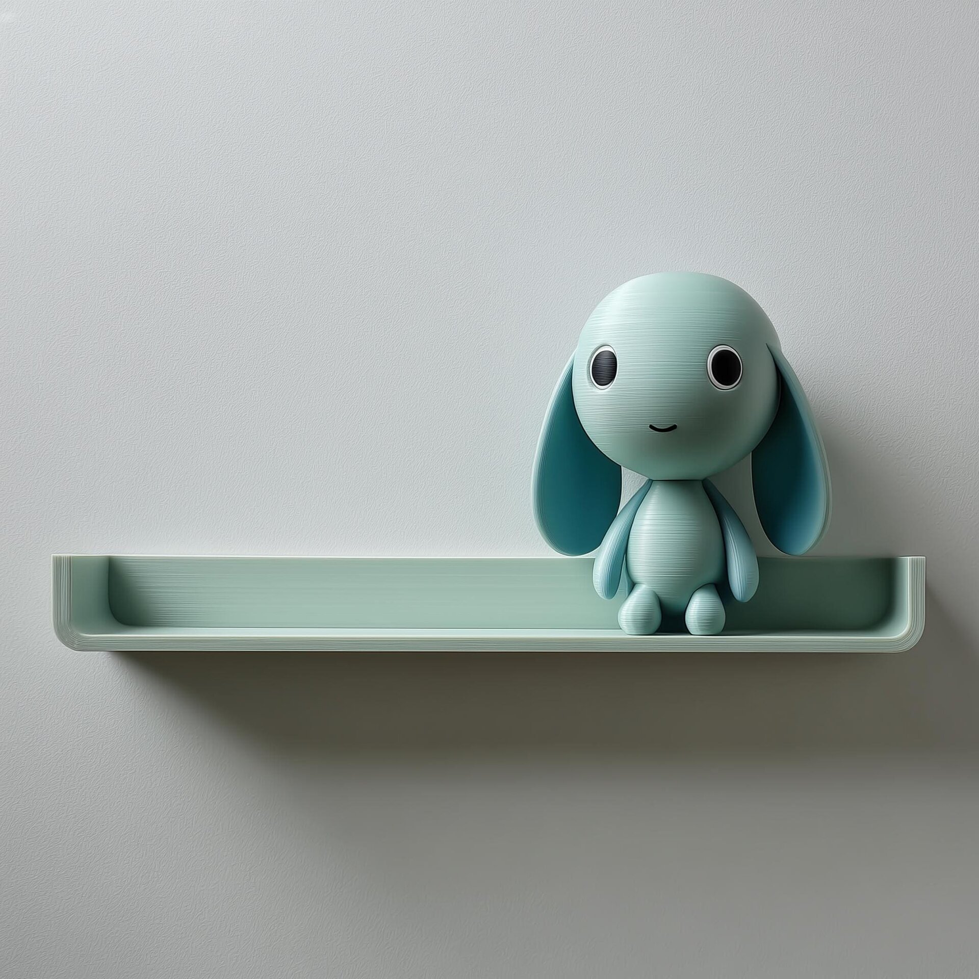 3D Printed Playful Bunny Wall Shelf