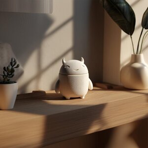 3D Printed Sleepy Monster Memorial Urn