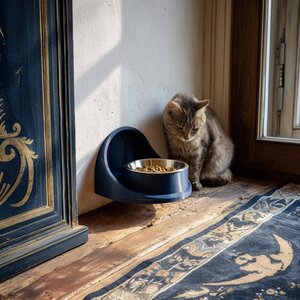 3D Printed Minimal Wall Pet Bowl Holder | Elevated Feeder
