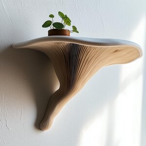 3D Printed Galerina Floating Shelf | Hidden Keyhole Mount