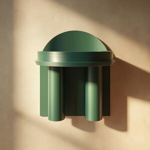 3D Printed Dome Canopy Wall Shelf | Architectural Ledge