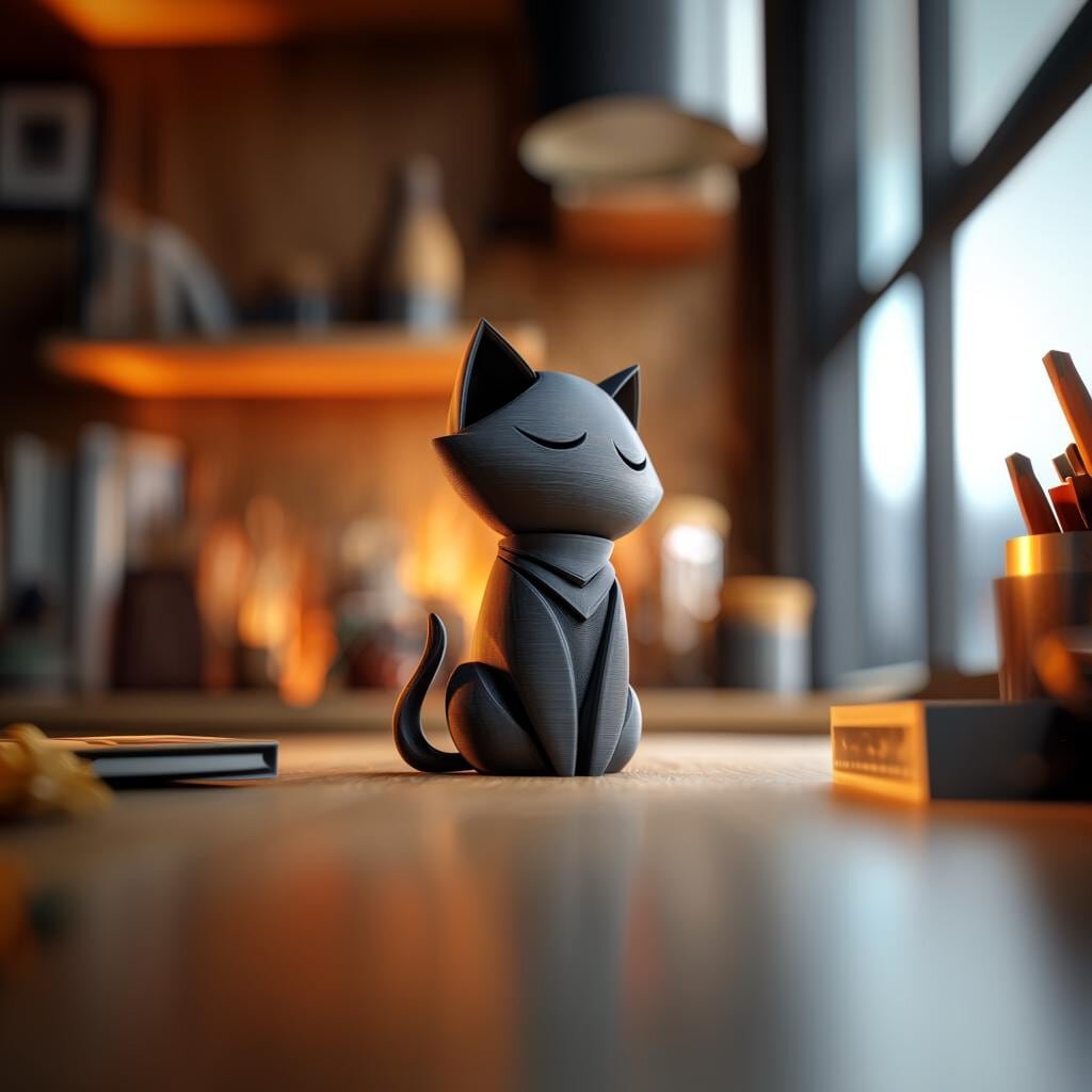 Sleeping Cat Memorial Urn | 3D Printed Keepsake