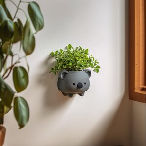 3D Printed Koala Wall Planter | Cute Animal Plant Holder