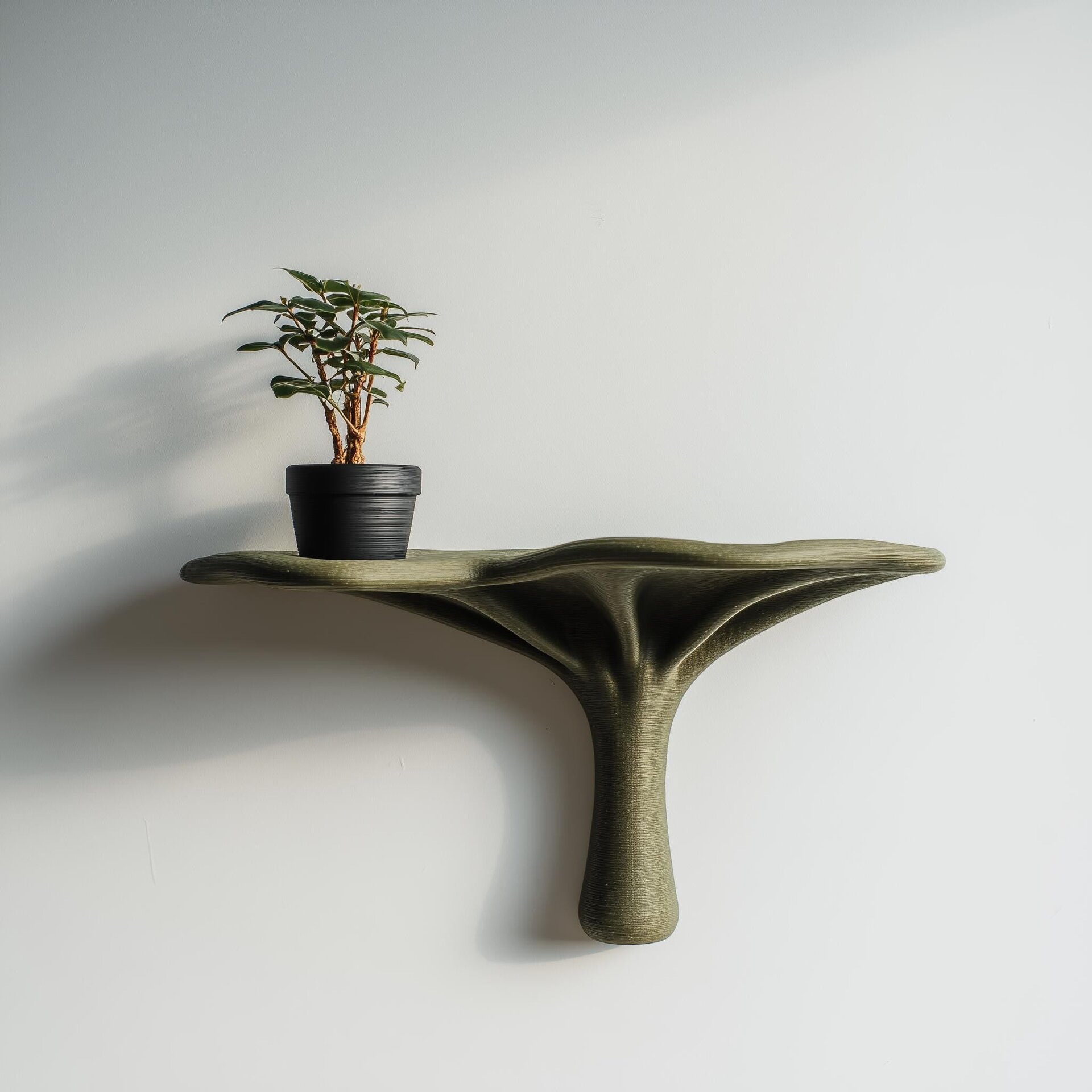 3D Printed Nature-Inspired Wall Shelf | Tree-Form Ledge