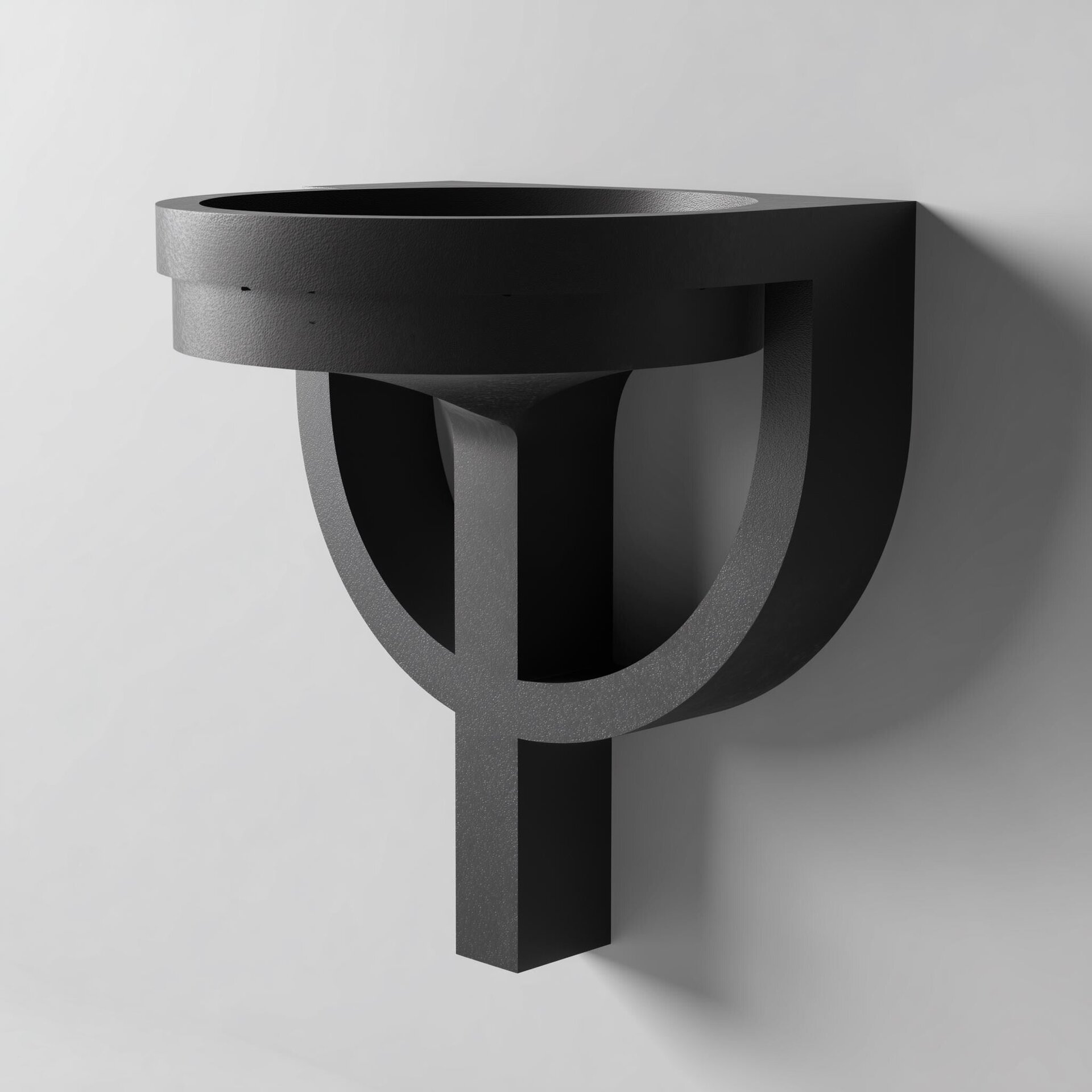 3D Printed Hoop Bracket Bowl Wall Shelf | Dry Catchall