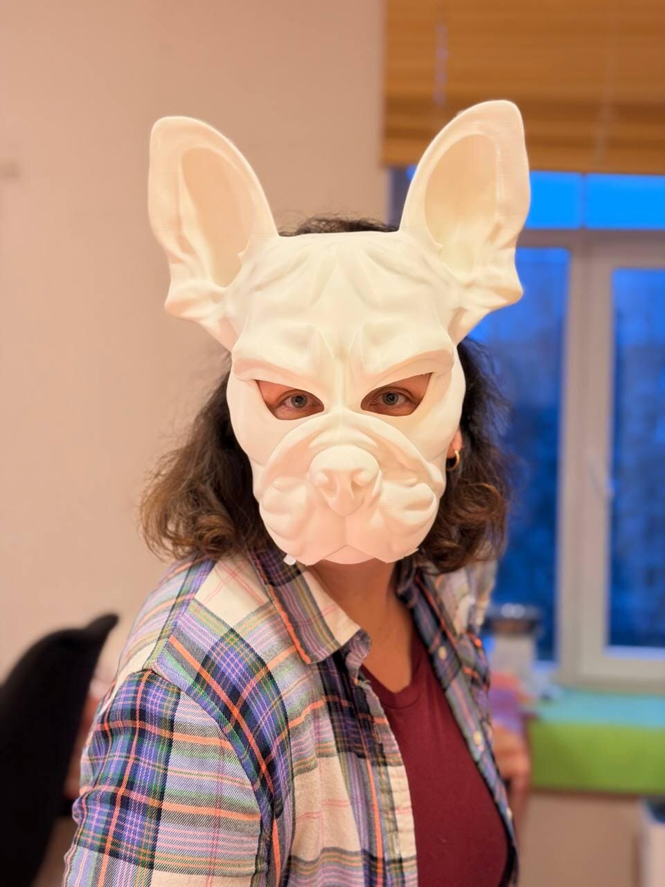 3D Printed French Bulldog Costume Mask