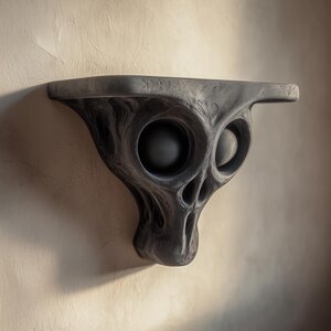 3D Printed Alien Skull Wall Shelf