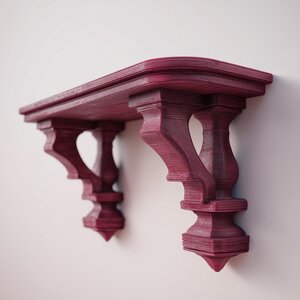 3D Printed Gothic Bracket Wall Shelf