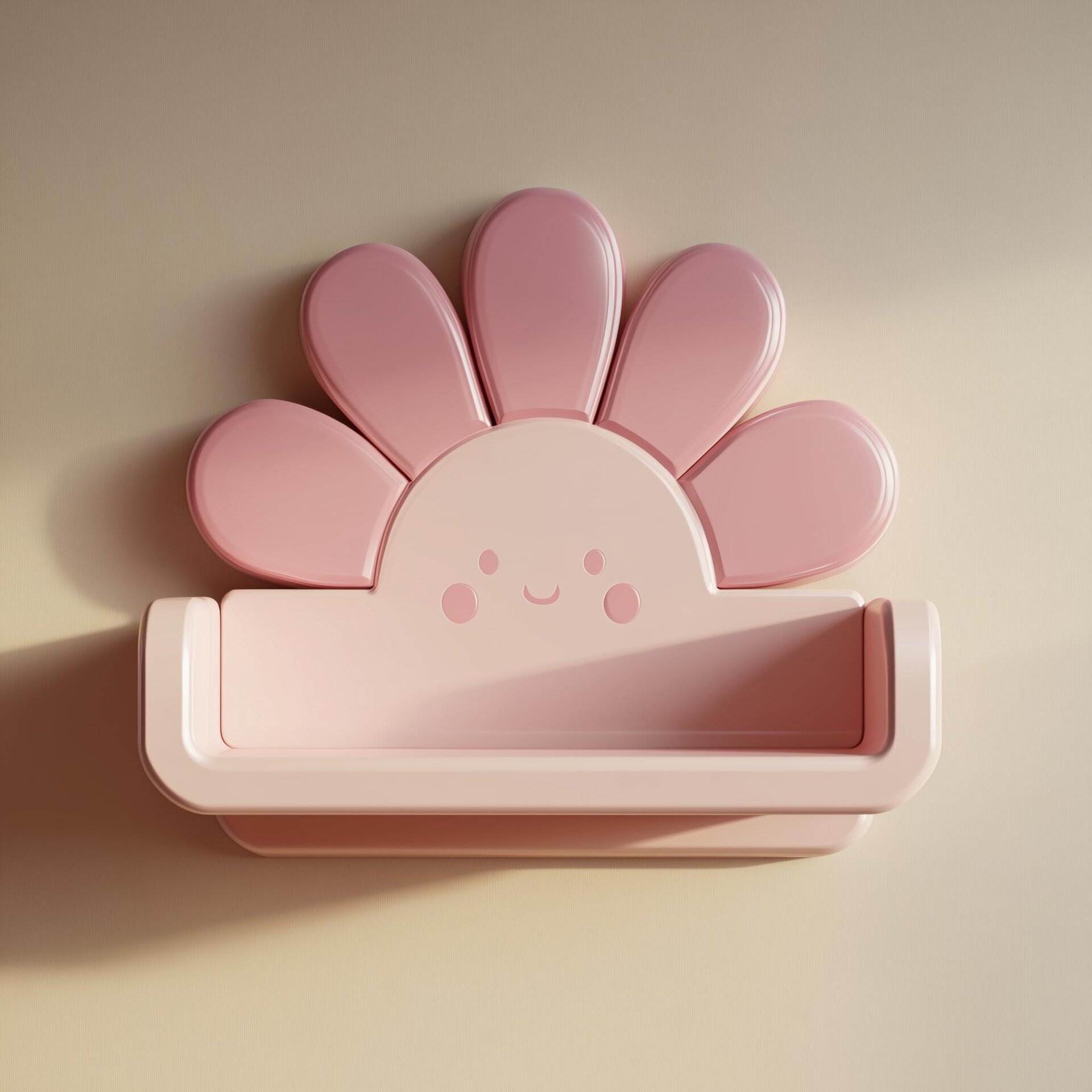 3D Printed Kawaii Flower Wall Shelf
