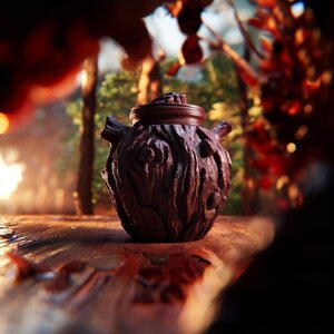 Woodland Stump Memorial Urn | 3D Printed Keepsake