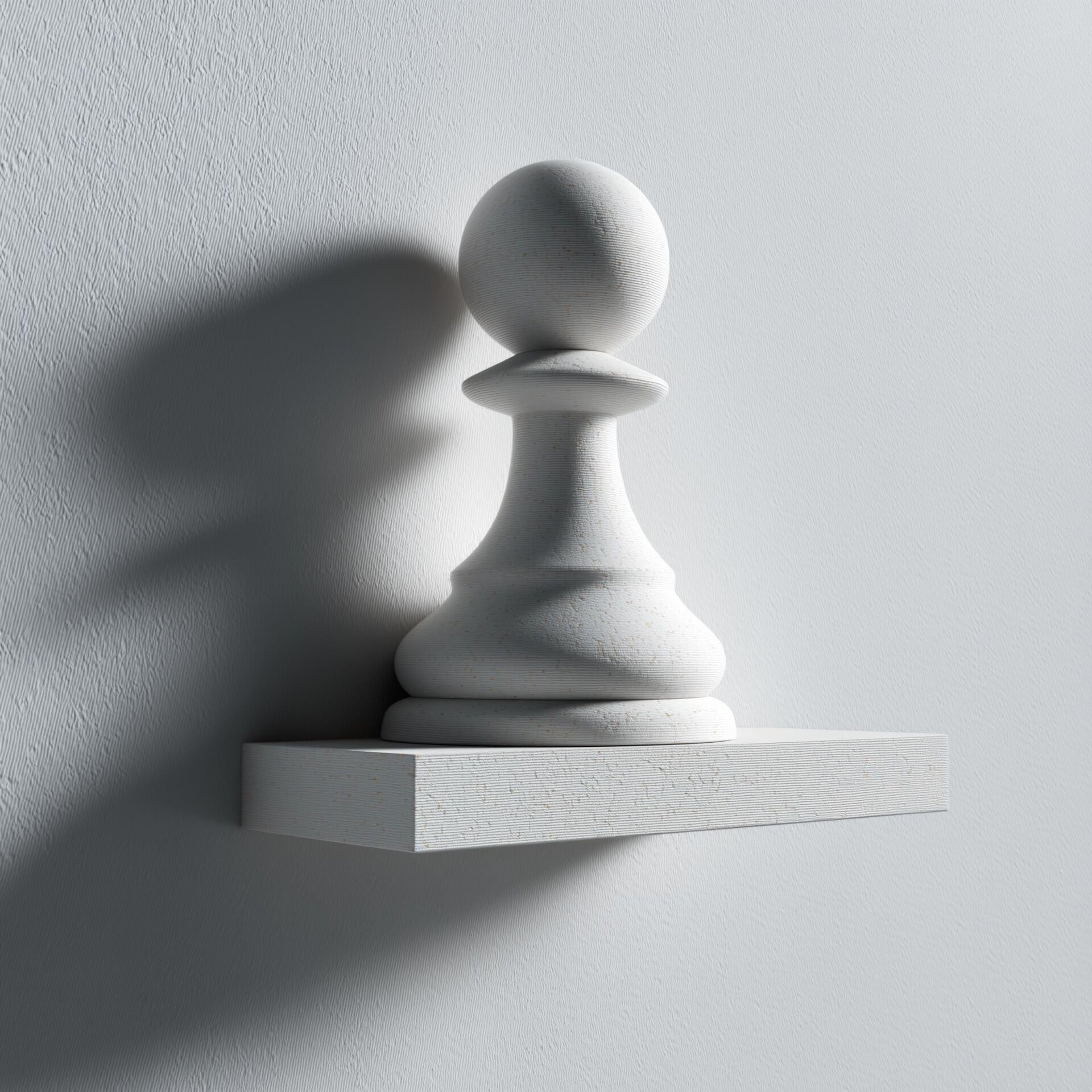 3D Printed Chess Pawn Wall Shelf