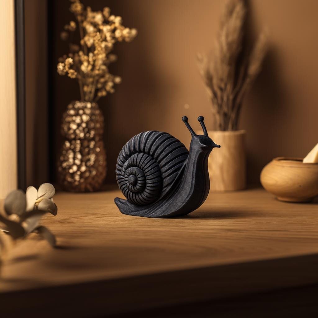 3D Printed Spiral Snail Sculpture