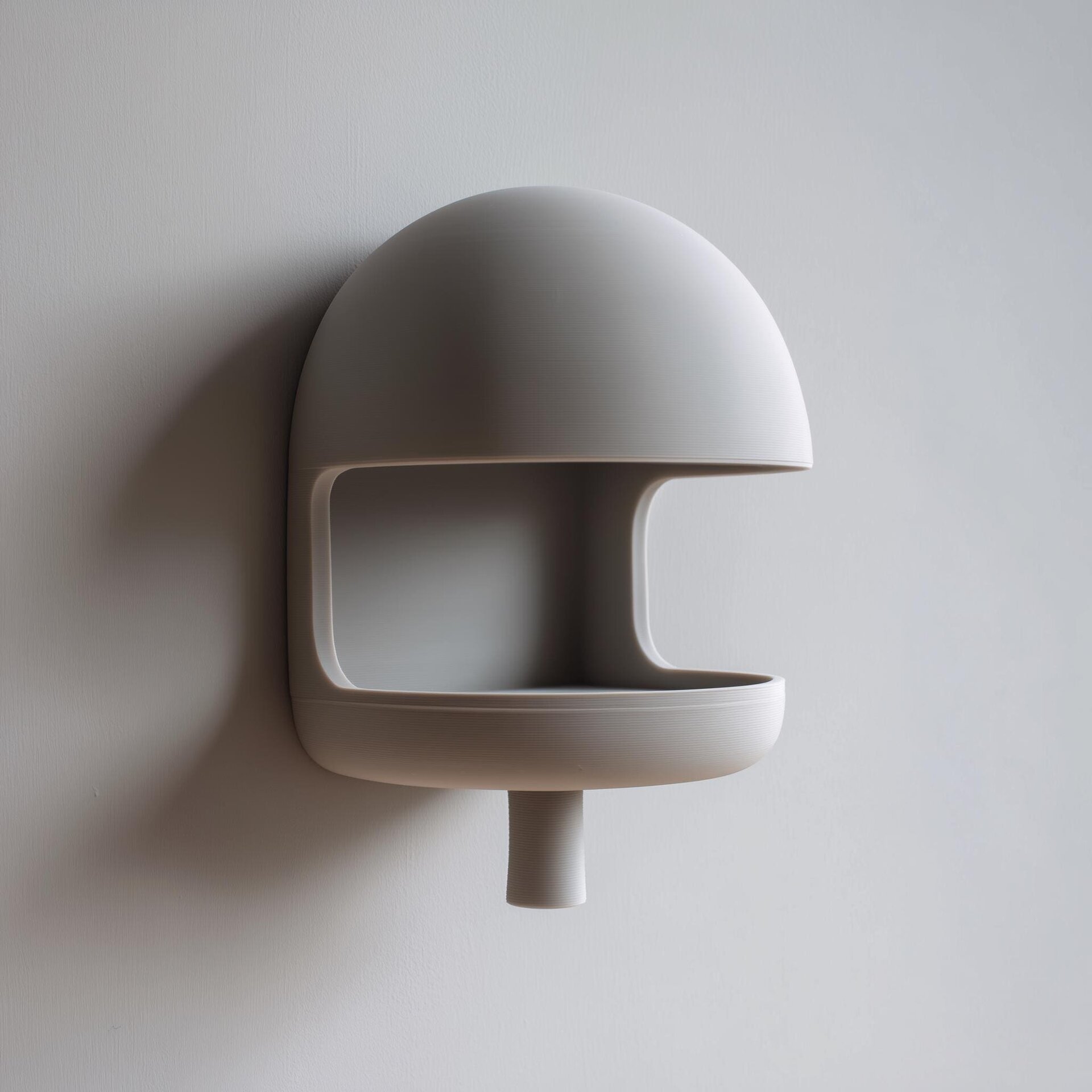 3D Printed Split-Niche Mushroom Wall Shelf