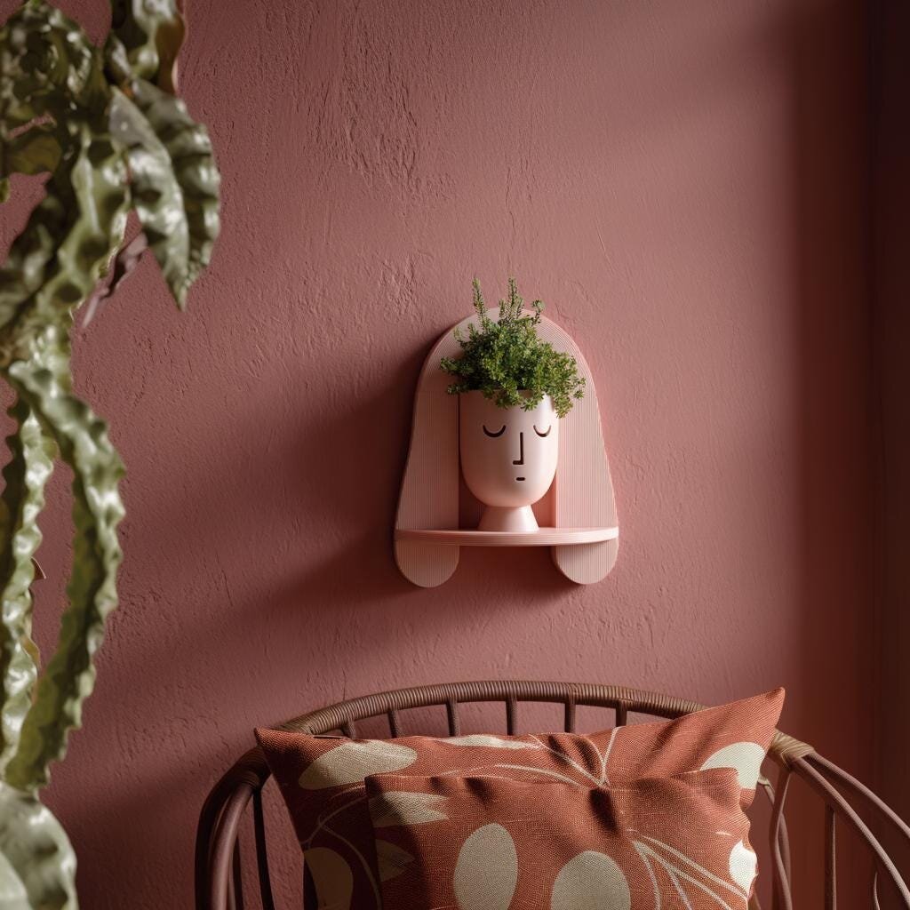 3D Printed Arched Face Wall Planter