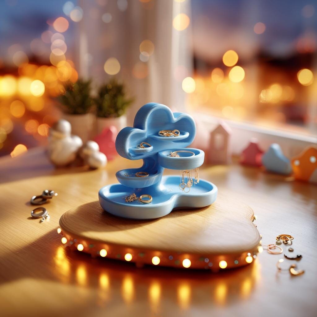 Cloud Jewelry Organizer | 3D Printed Ring Holder