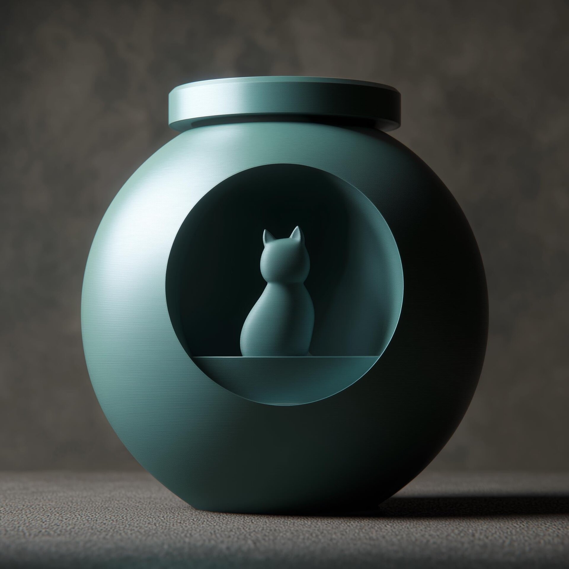 3D Printed Orb Cat Memorial Urn