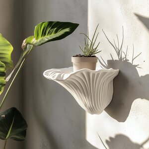 3D Printed Artist's Conk Floating Ledge | Keyhole Mount