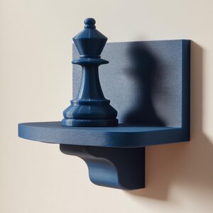 3D Printed Chess Queen Wall Shelf