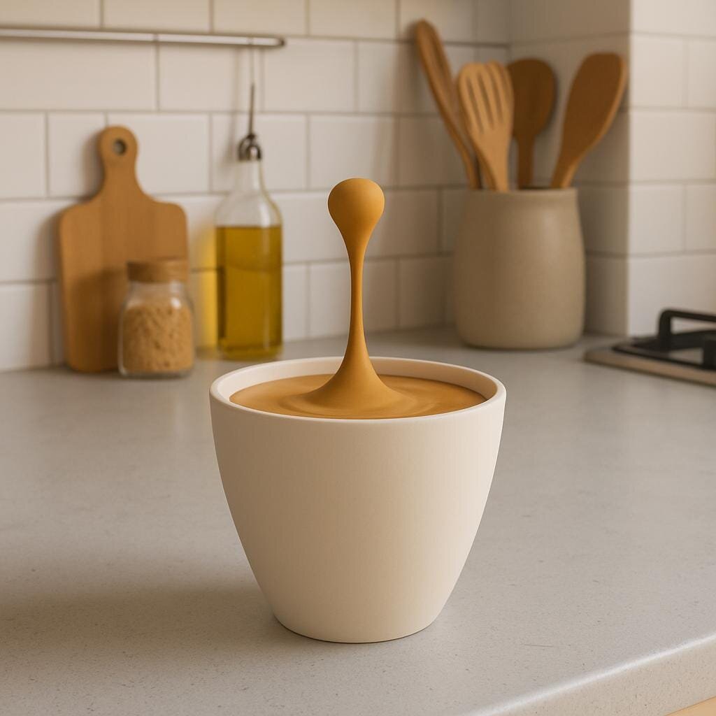 3D Printed Floating Coffee Drop Sculpture