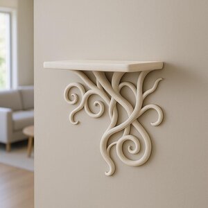 3D Printed Botanical Vine Wall Shelf
