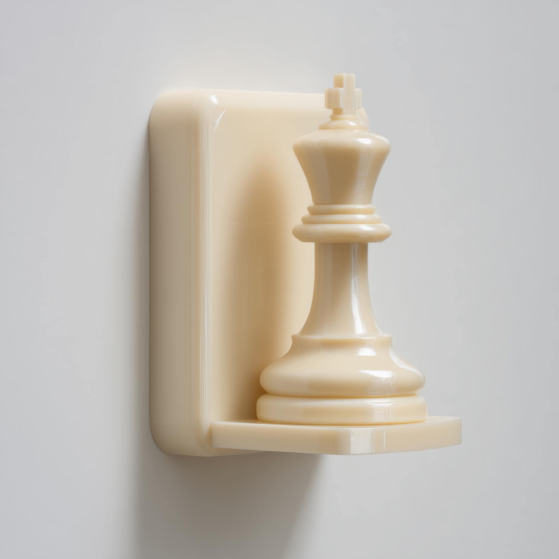 3D Printed Chess King Wall Shelf