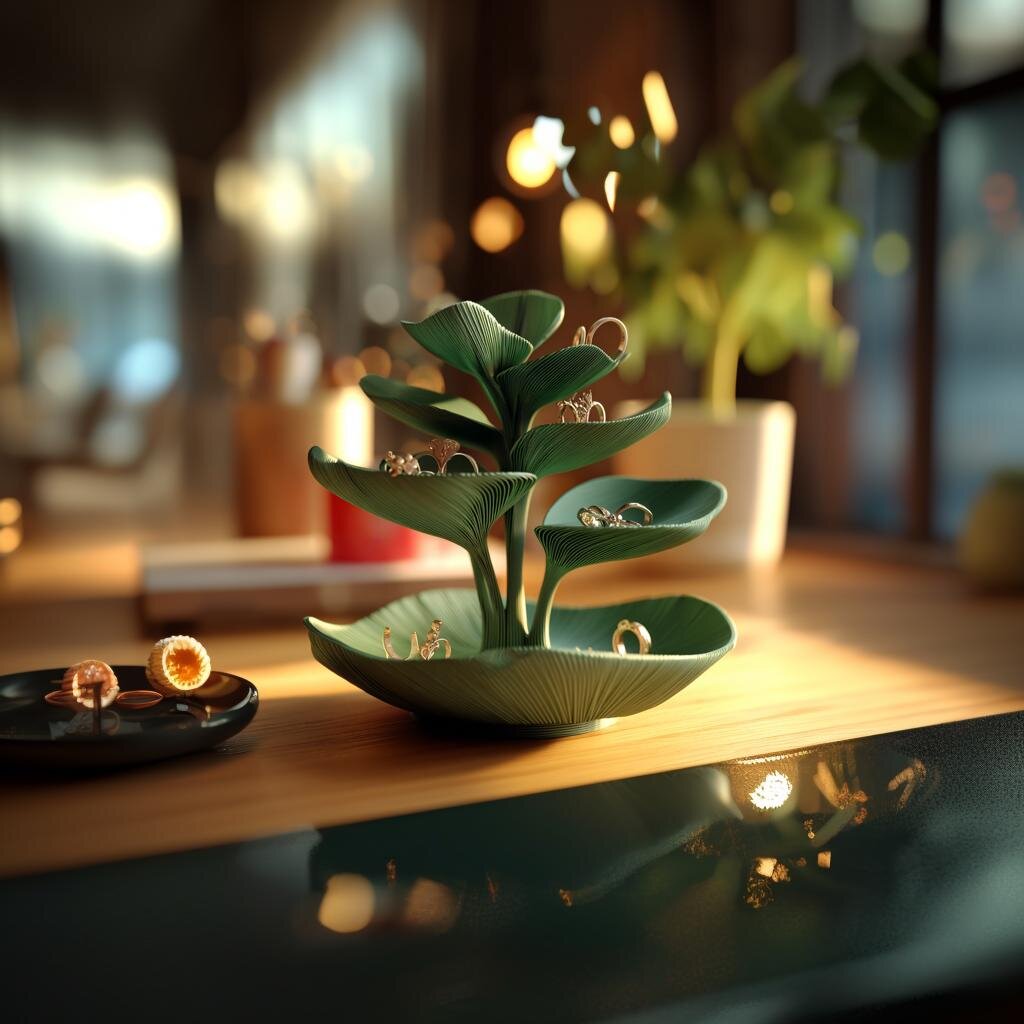 Botanical Jewelry Holder | 3D Printed Leaf Ring Dish