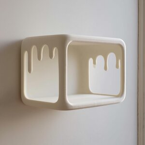 3D Printed Dripping Cube Wall Shelf