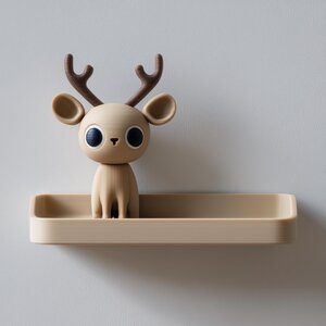 3D Printed Deer Antler Wall Shelf