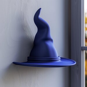 3D Printed Pointed Wizard Hat Wall Shelf