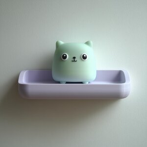 3D Printed Cube Cat Wall Shelf