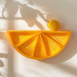 3D Printed Citrus Slice Wall Shelf