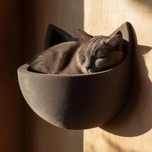 3D Printed Cat Ear Wall Bed | Floating Bowl Perch
