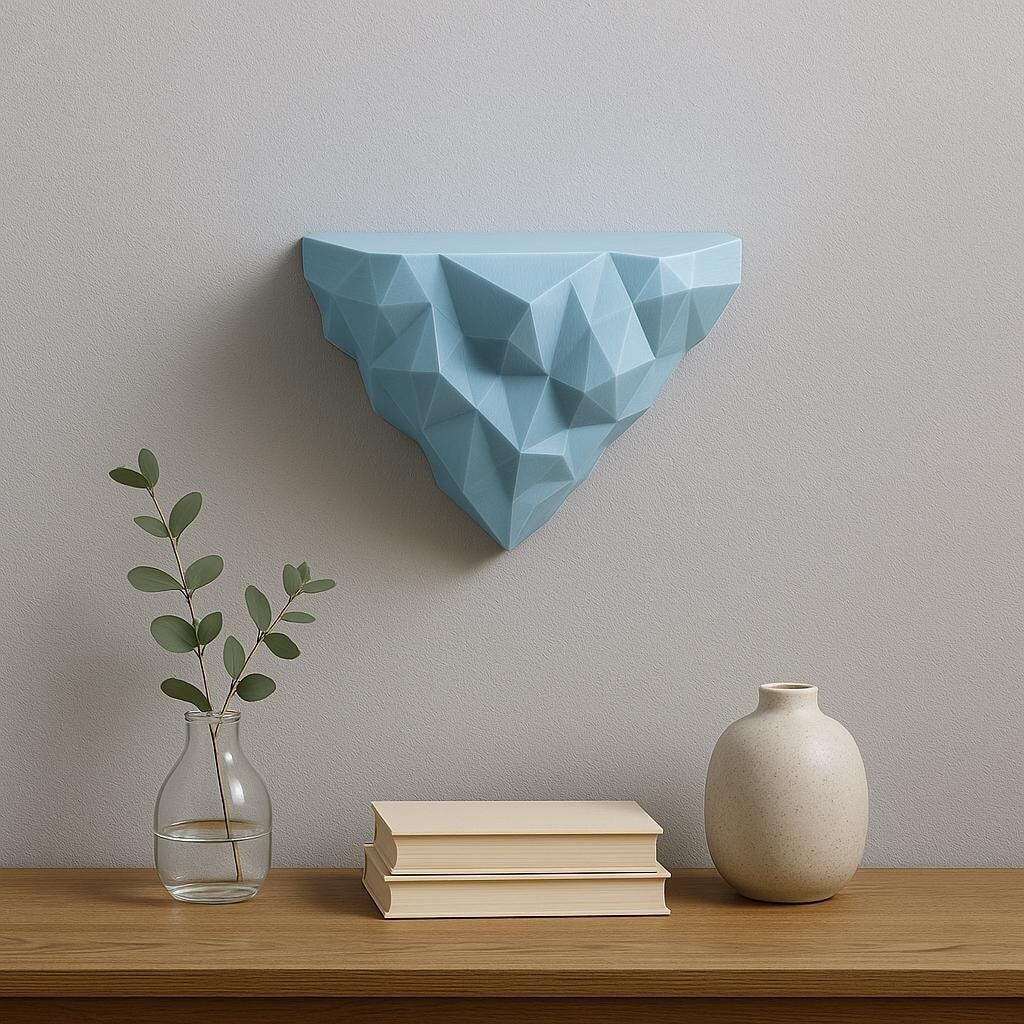 3D Printed Geometric Polygon Wall Shelf
